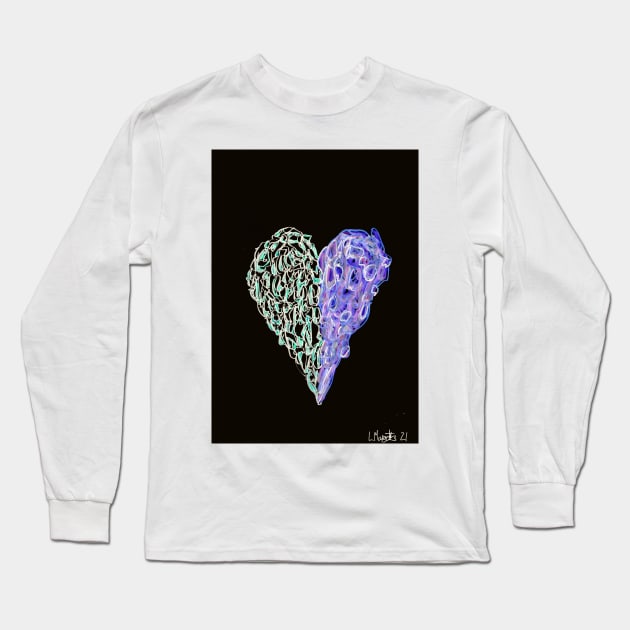 Coral Heart Long Sleeve T-Shirt by LukeMargetts